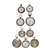 Nine pocket watches