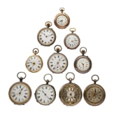 Ten pocket watches