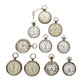 Ten pocket watches