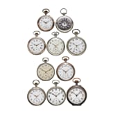 Ten pocket watches