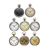Eight service watches of the British Army