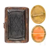 Wallet and two medallions, France / Austria, 19th century