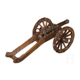 A model cannon with carriage, Nuremberg, dated 1650
