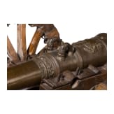 A model cannon with carriage, Nuremberg, dated 1650