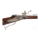 A fine wheellock rifle with chiseled lock, Augsburg, circa 1700