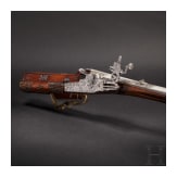A German hunting wheellock rifle, the stock inlaid with staghorn, circa 1700