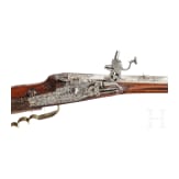 A German hunting wheellock rifle, the stock inlaid with staghorn, circa 1700