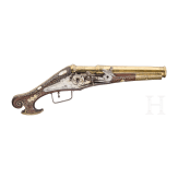 A rare mortar-wheellock pistol with a bronze barrel, Nuremberg, circa 1590