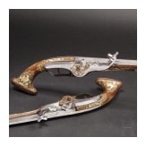A distinguished pair of Bohemian long deluxe wheellock pistols, circa 1640