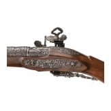 A luxurious Italian miquelet-rifle with chiselled decoration, Brescia, circa 1680