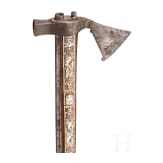 A Silesian battle axe with integrated flintlock and dagger, circa 1700