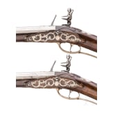 A pair of silver-mounted flintlock rifles, Elferding, Onoldsbach (Ansbach/Bavaria), circa 1730