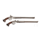 A pair of long flintlock pistols, Brescia, circa 1660