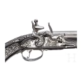 A chiselled flintlock pistol, Brescia, late 17th century