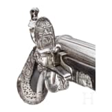 A chiselled flintlock pistol, Brescia, late 17th century