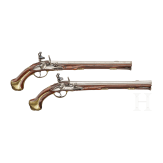 A pair of flintlock pistols for an officer by Johann Jacob Beer in Maastricht or Liege, circa 1730