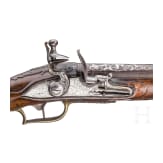 A silver-inlaid flintlock pistol, Ulrich M&auml;ntz, Brunswick, ca. 1740