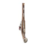 A German silver-mounted flintlock pistol by J.P. Meier, circa 1760