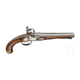 A French or Italian double-barelled flintlockpistol, ca. 1780