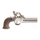 A four-barreled flintlock terzerol, Flemish, ca. 1800