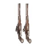 A cased pair of flintlock pistols with a detachable stock, H. W. Mortimer & Co. of London, circa 1810