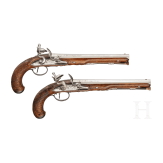 A pair of flintlock pistols by Delpire in Paris, circa 1810