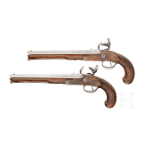 A pair of flintlock pistols by Delpire in Paris, circa 1810