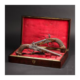 A cased pair of flintlock pistols, Pirmet of Paris, circa 1815