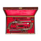 A cased pair of flintlock pistols, Pirmet of Paris, circa 1815