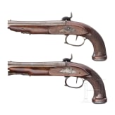 A pair of percussion pistols, Hilaire, Sedan, ca. 1820