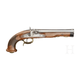A percussionpistol by Ebert & Sons in Suhl, ca. 1830