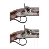 A cased pair of percussion pistols, Edward & William Bond, London, circa 1840