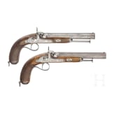 A pair of percussion pistols, Devisme in Paris, circa 1840