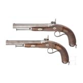 A pair of percussion pistols, Devisme in Paris, circa 1840