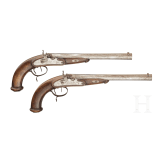 A pair of percussion pistole by Leithner in Isch, ca. 1850