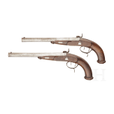 A pair of percussion pistole by Leithner in Isch, ca. 1850