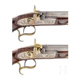 A cased pair of deluxe percussion pistols, Joseph Charles Reilly, London, circa 1850