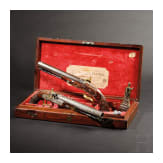 A cased pair of deluxe percussion pistols, Joseph Charles Reilly, London, circa 1850
