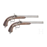 A pair of French percussion pistols, Paul Boithard, St. Etienne, circa 1860