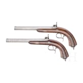 A pair of French percussion pistols, Paul Boithard, St. Etienne, circa 1860