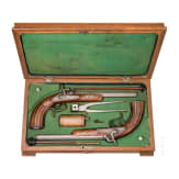 A cased pair of percussion pistols, G. O. Nerkl, Grossenhain/Saxony, circa 1860