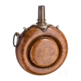 A wooden powder flask, France, 17th century