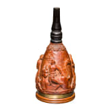 A carved boxwood priming flask, German, ca. 1700