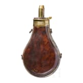 A tortoise shell powder flask, France, end of 18th century