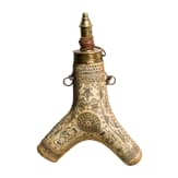 A carved Transylvanian powder flask, 18th/19th century