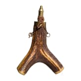 A carved Transylvanian powder flask, 18th/19th century