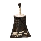A German hunter's powder flask made of deerhorn, Lebrecht Schulz, Meiningen, circa 1820/30