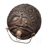A Dutch-Colonial, probably Indonesian coconut powder horn, 19th century