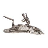 A large German flintlock for a wall piece, 1st half of 18th century