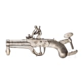 A alerting flintlock pistol, system Regnier, Flemish/French, ca. 1800